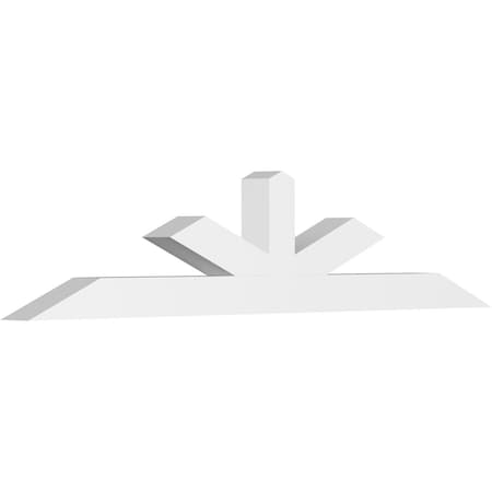 Ekena Millwork Saratoga Architectural Grade PVC Gable Bracket, 108"W x 22 1/2"H x 6"D x 6"F, 5/12 Pitch GBP108X23X0606SAR00